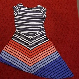 Tommy Hilfiger girls stripped slant dress 12/14
